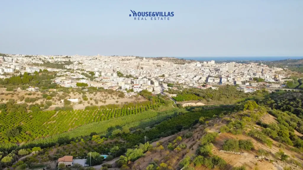 Vue aérienne - Rustic Casale with Panoramic Sea View near Noto