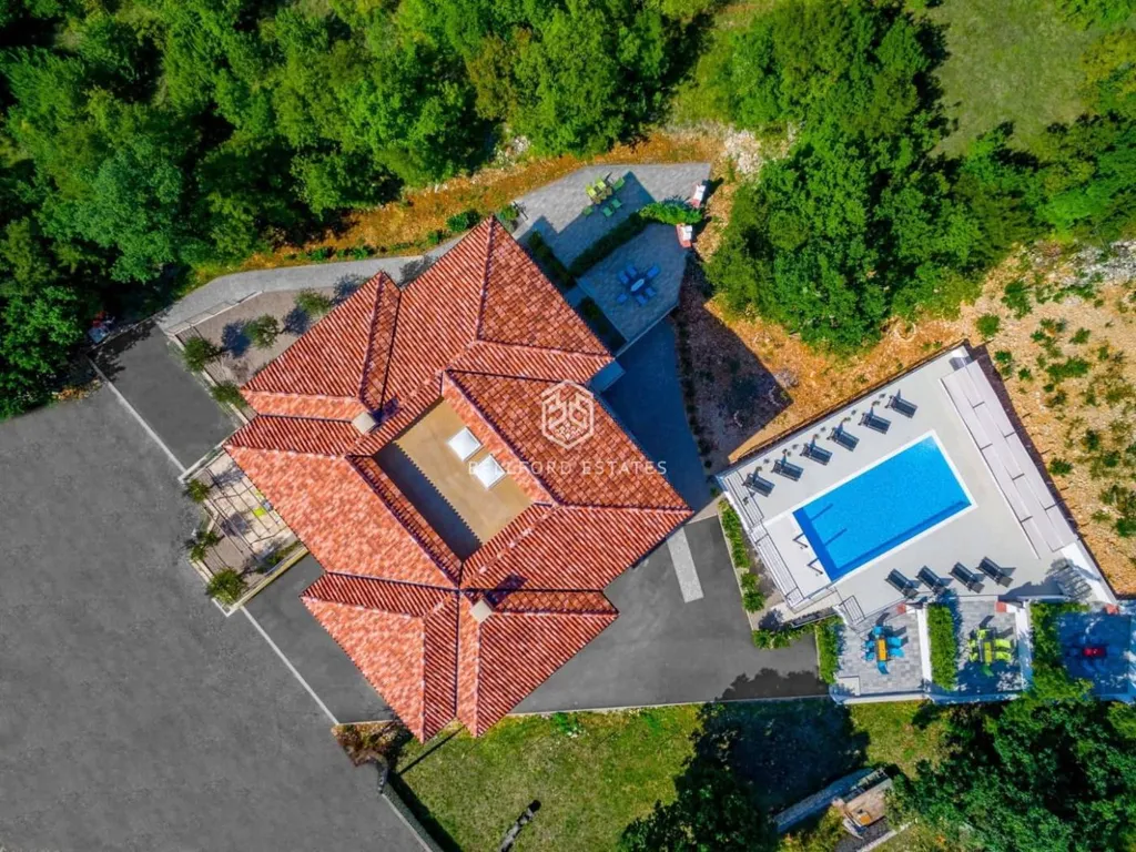 Vue aérienne - Apartment with Private Pool in Kostrena