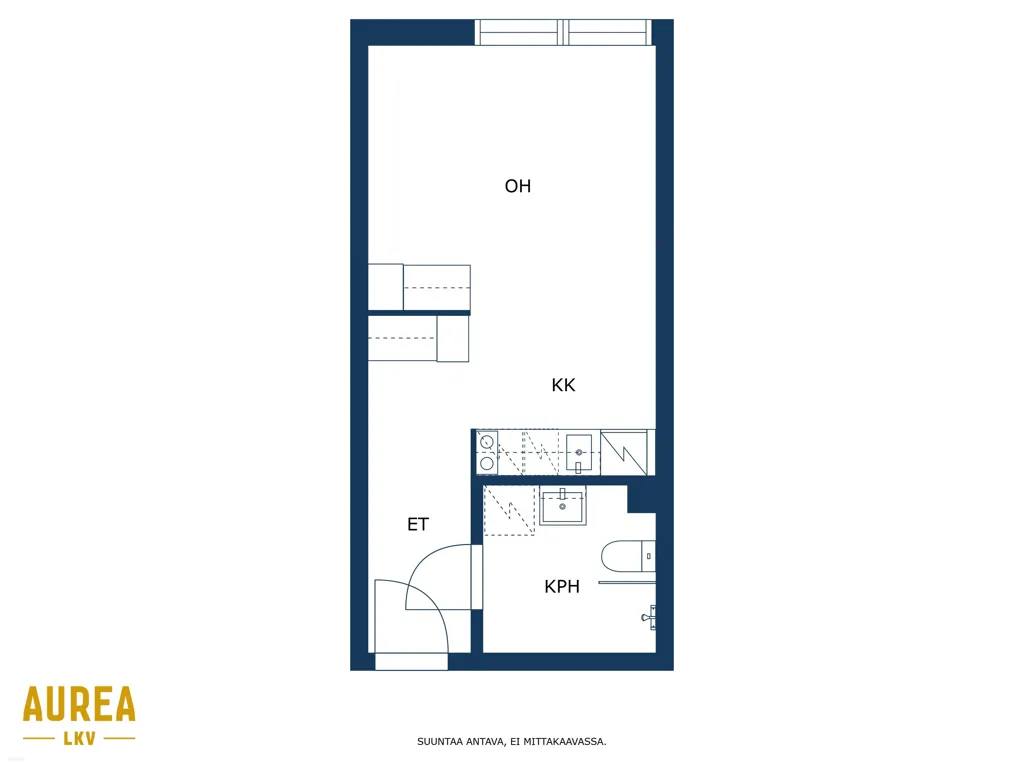 Plan - Modern Studio with French Balcony in Tuira