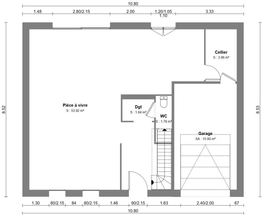 Plan - Maison à Construire avec Jardin à Saultain