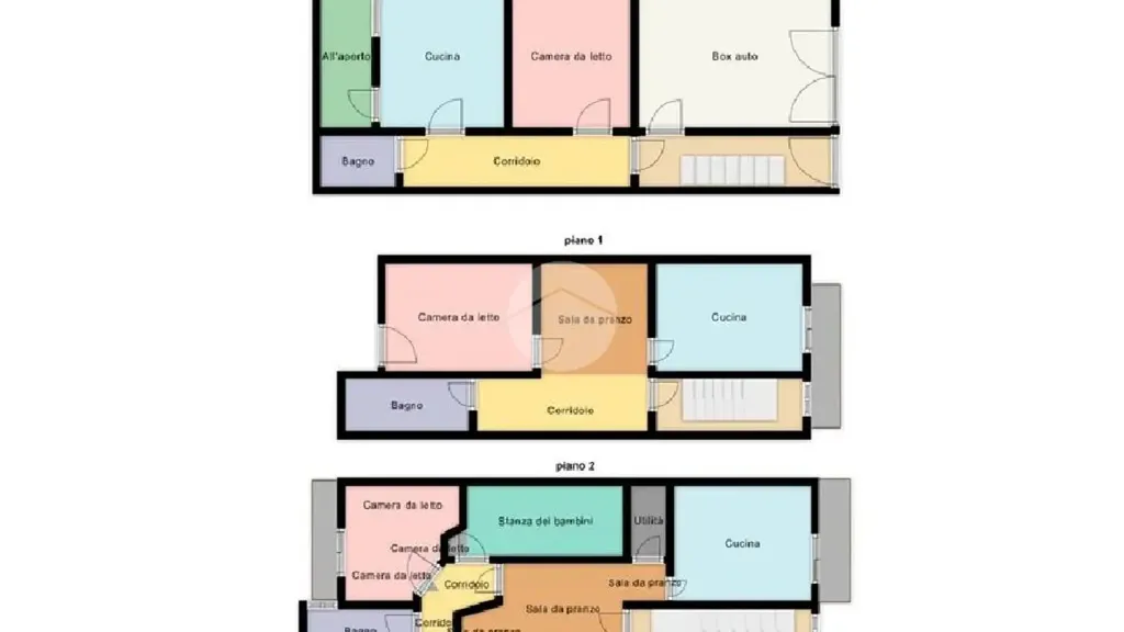 Plan - Independent House with Courtyard in Lucera