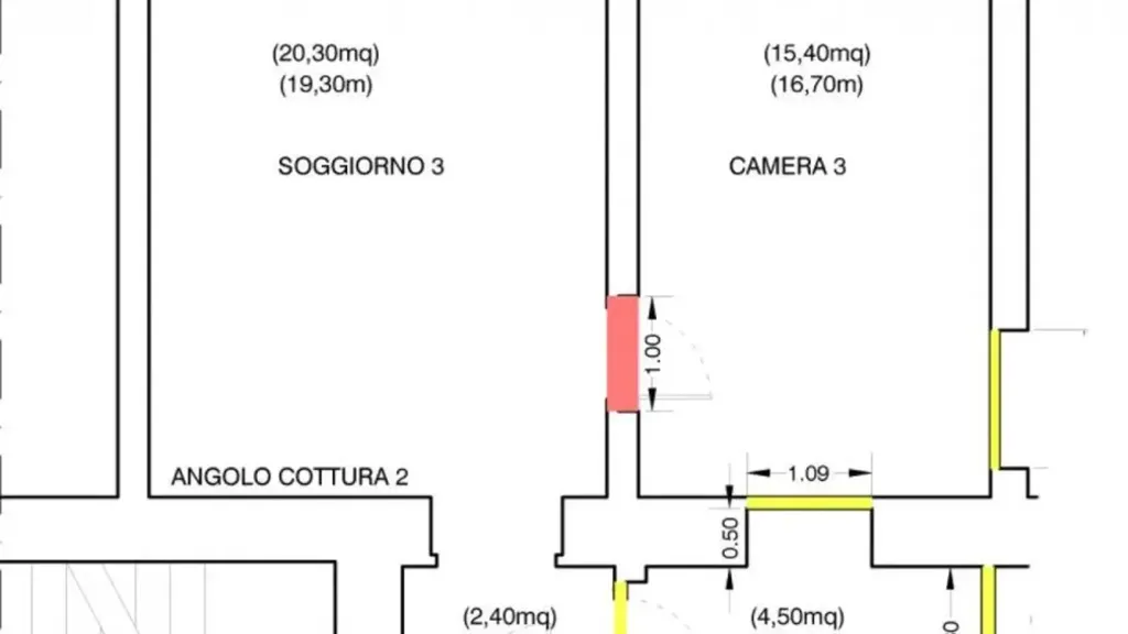 Plan - Central Rome Studio with Historic Charm