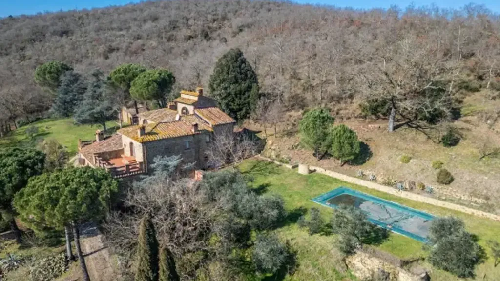 Vue aérienne - Luxury Villa with Pool in Sinalunga, Tuscany