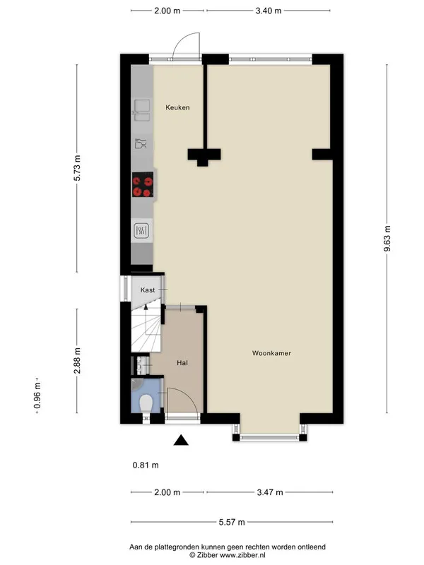 Plan - Corner House with Garden in 's-Hertogenbosch