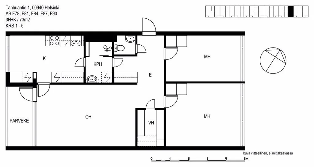 Plan - Spacious Apartment with Balcony in Kontula, Helsinki