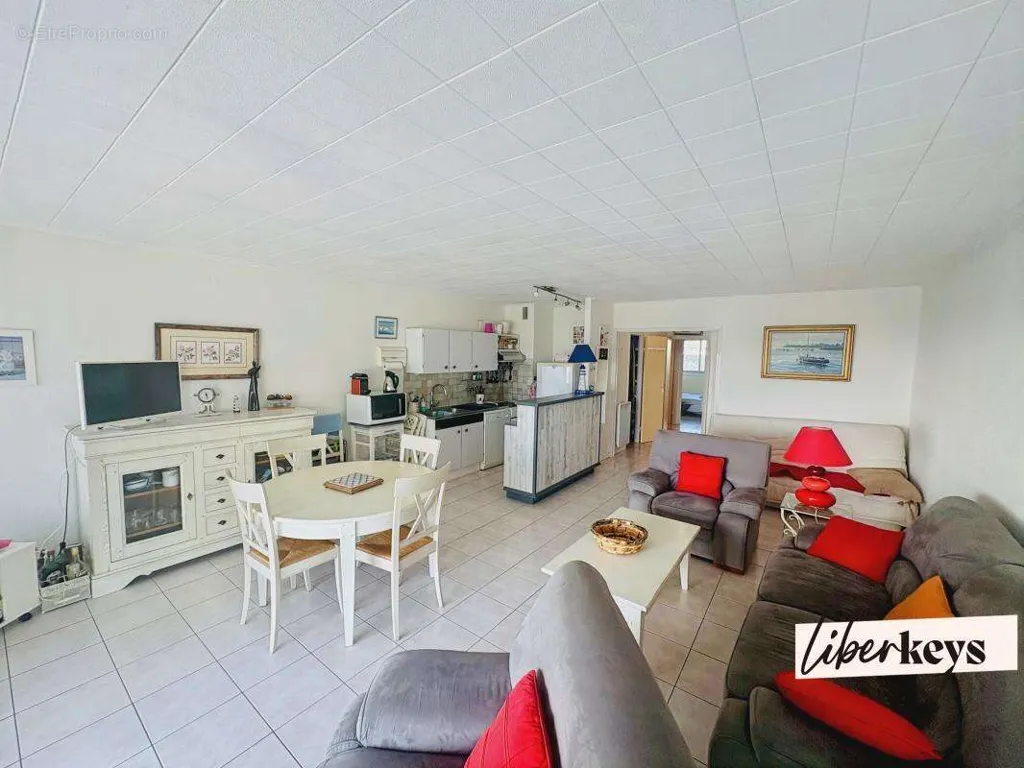 Séjour - Appartement T2 Vue Mer à Quiberon