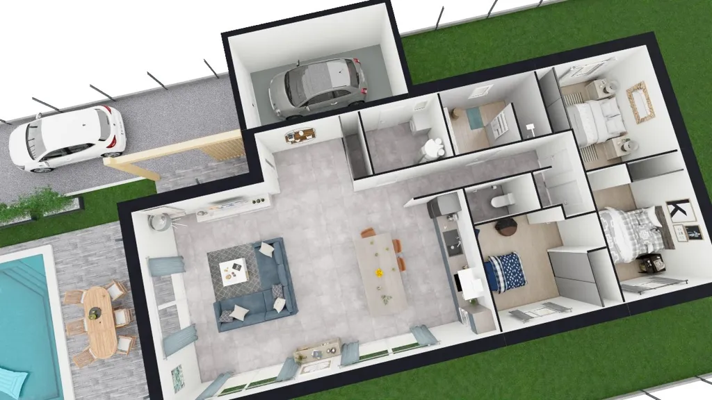 Plan - Terrain + Maison à Construire à Mont de Marsan