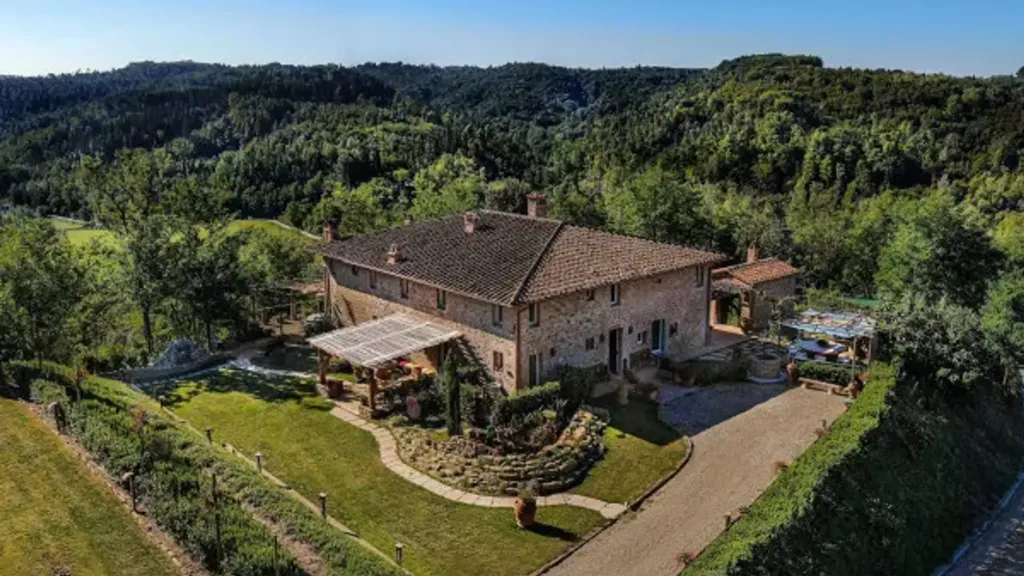 Vue aérienne - Luxury Villa with Pool in San Miniato