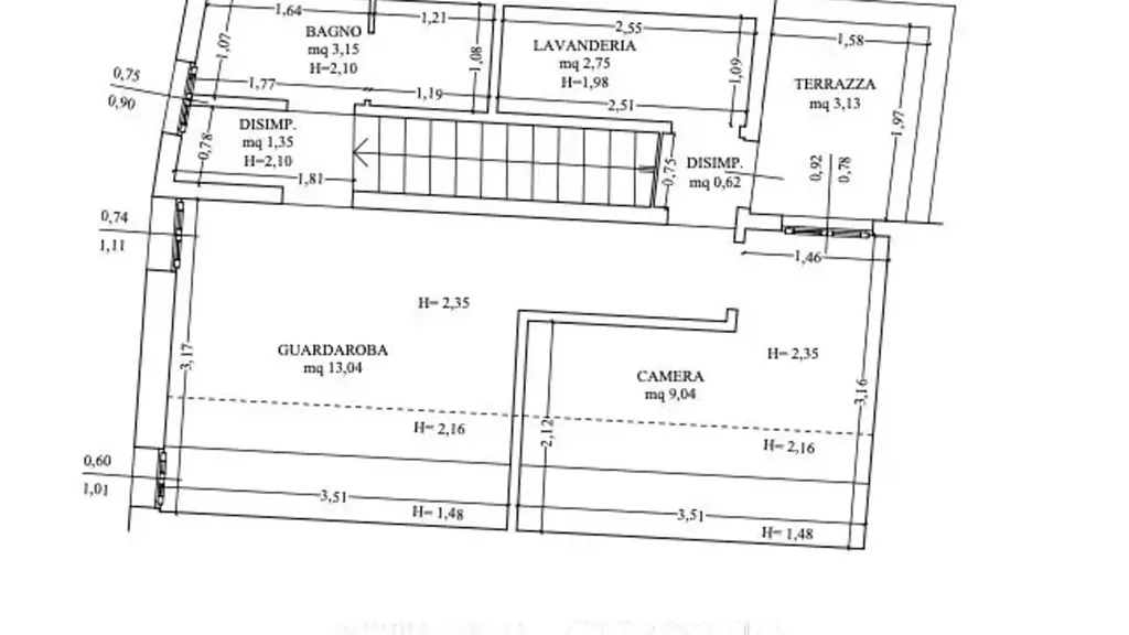 Grundriss - Penthouse with Canal View in Venice