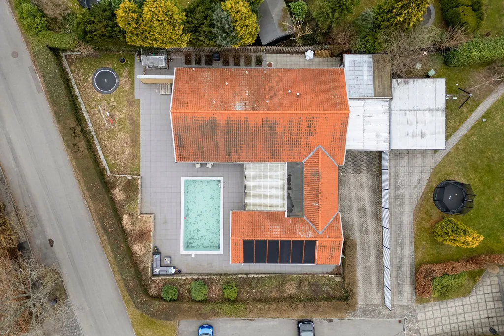 Vue aérienne - Family House with Pool in Hørsholm