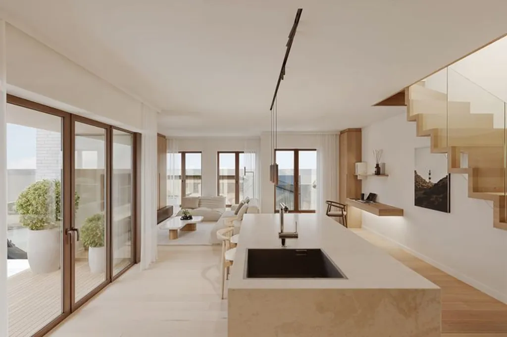 Kitchen - New-Build Apartment with Sea View in De Panne