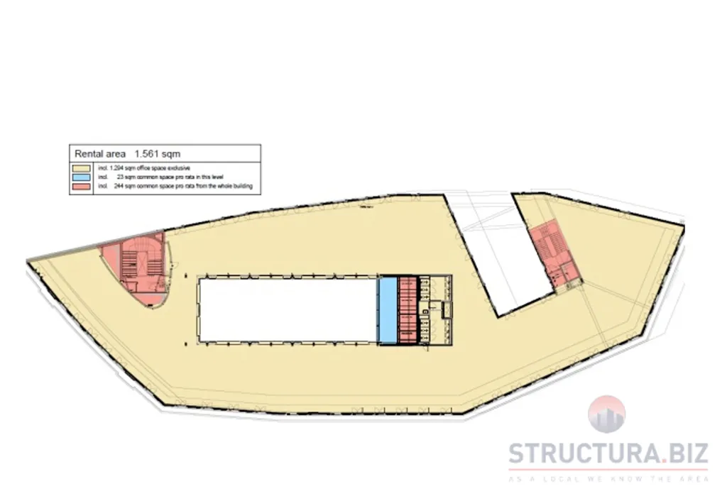 Plan - Bureau Stratégiquement Situé à Bruxelles