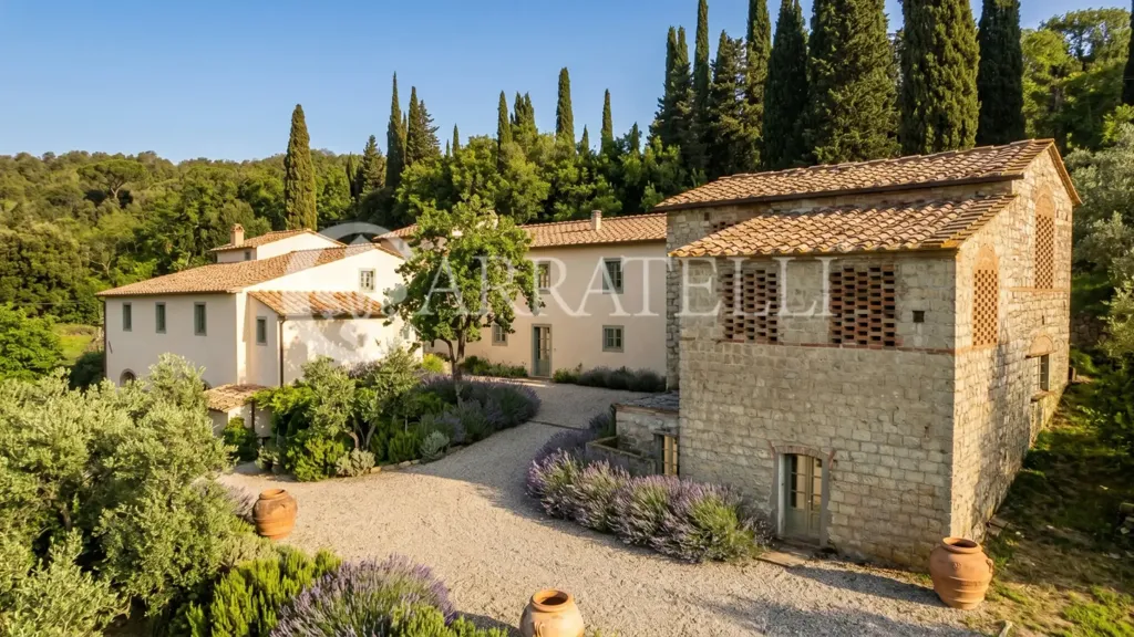 Vista aerea - Rustic Complex with Olive Grove in San Casciano