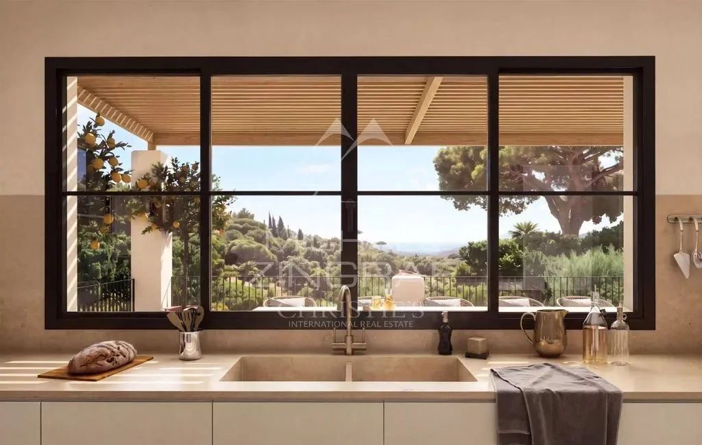 Cuisine - Villa Luxueuse avec Vue Mer à Ramatuelle