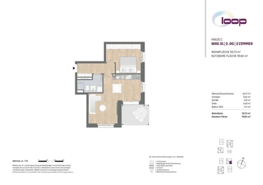 Planimetria - Apartment with Terrace in Loop