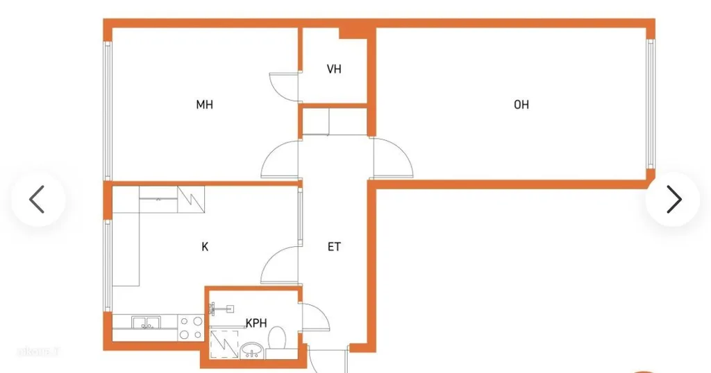 Appartement 2 pièces à FI