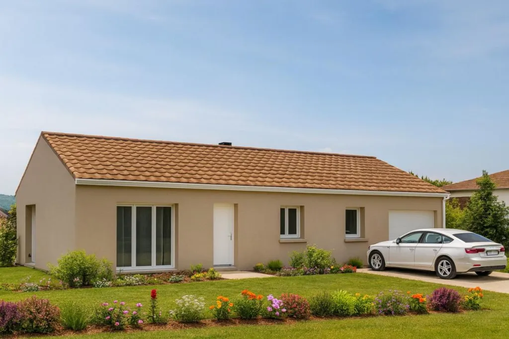 Extérieur - Maison avec Jardin et Garage à Genas