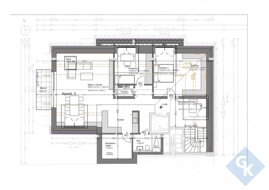 Floor Plan - Luxury Apartments with Balcony near Echternach
