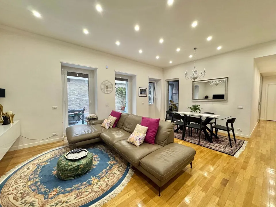 Séjour - Rustic-Style Apartment with Terraces in Parioli, Rome