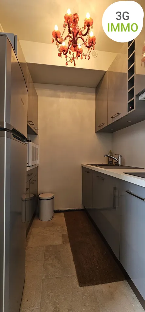 Cucina - Studio with Private Garden in Deauville Centre