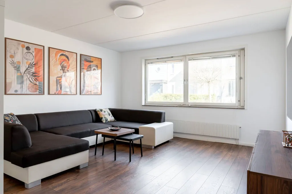 Séjour - Modern Flat with Balcony in Helsingborg