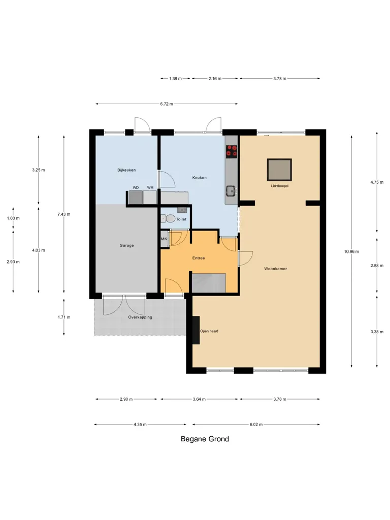 Plan - Modernised Two-Storey House with Garden in De Elst