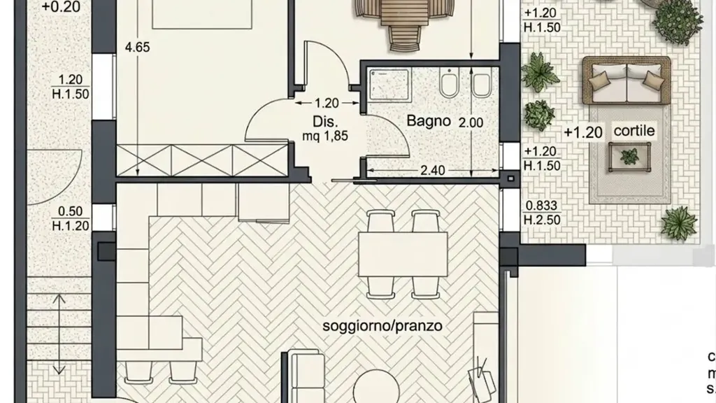 Plan - Appartement 3 pièces à IT