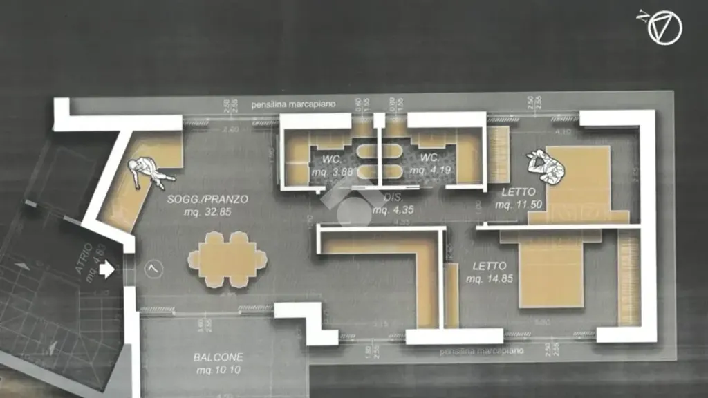 Plan - Newly Built Apartment with Terrace in Cervia