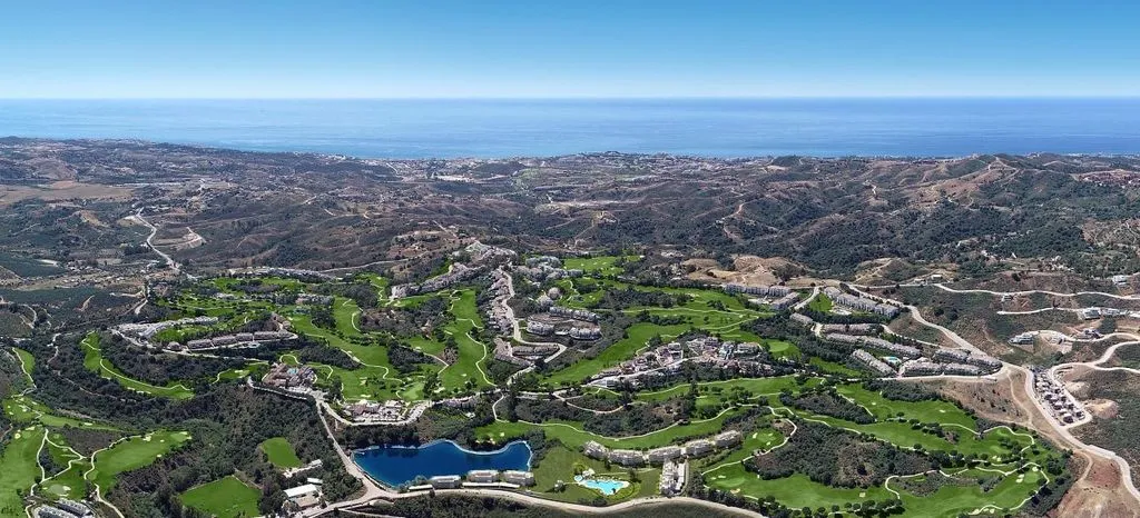 Vue aérienne - East-Facing Apartment with Pool in Mijas