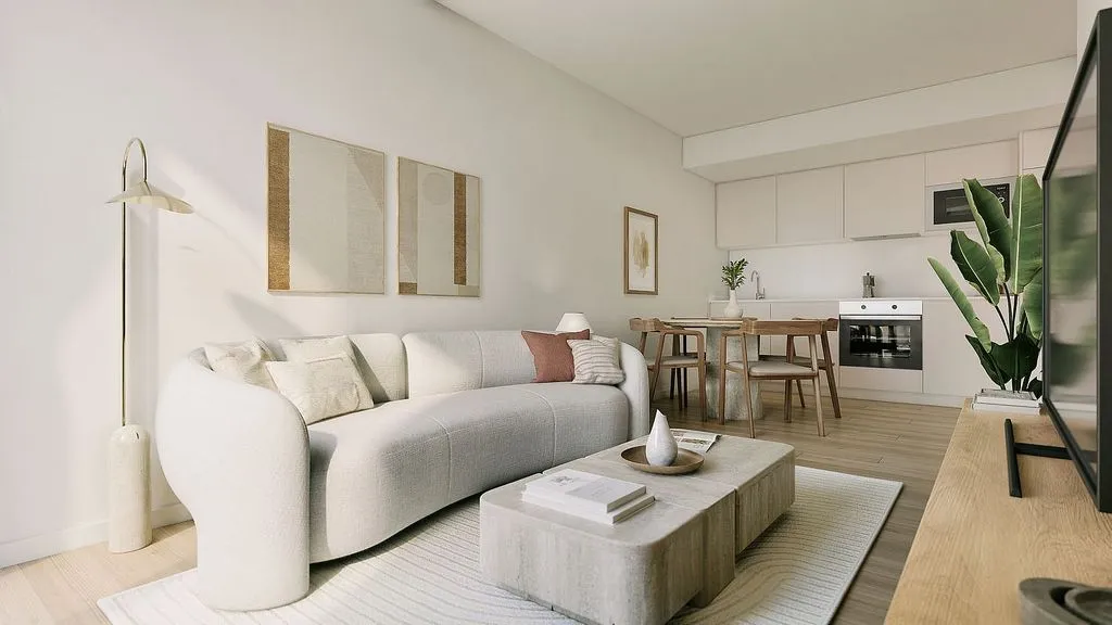 Living Room - New Flat with Pool in Sagunto