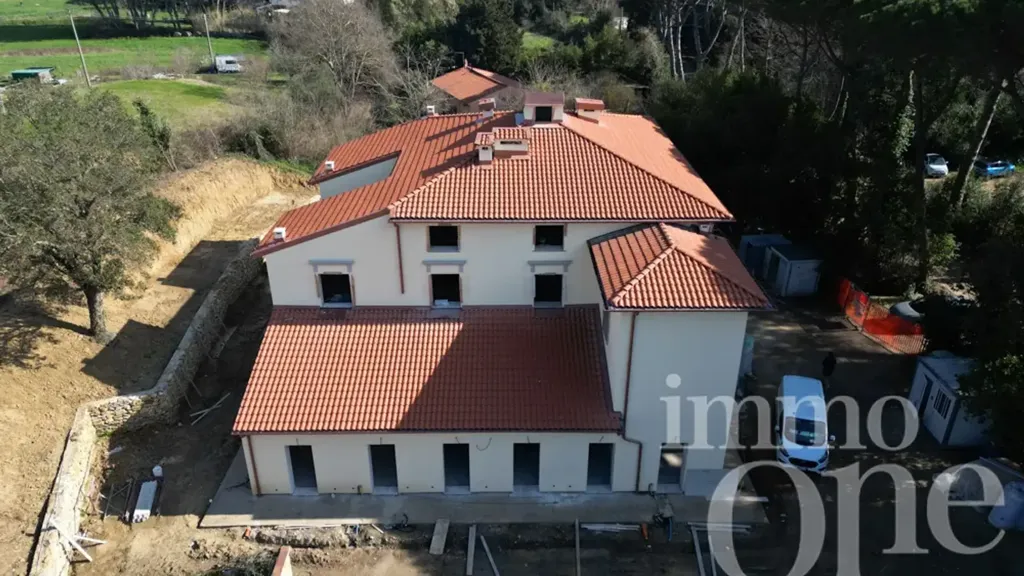Aerial - Restored Apartment with Terraces in La Puzzolente