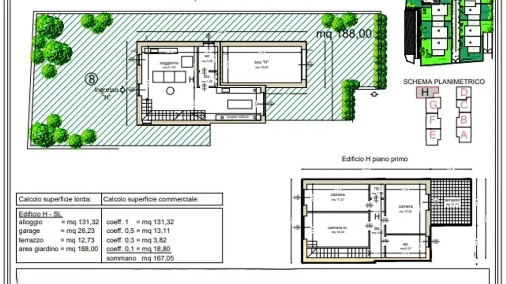 Plan - Bifamiliar Villa with Private Garden in Romano di Lombardia