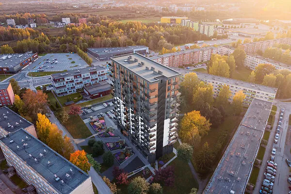 Õhuvaade - Ärihoone asukohas Tartu