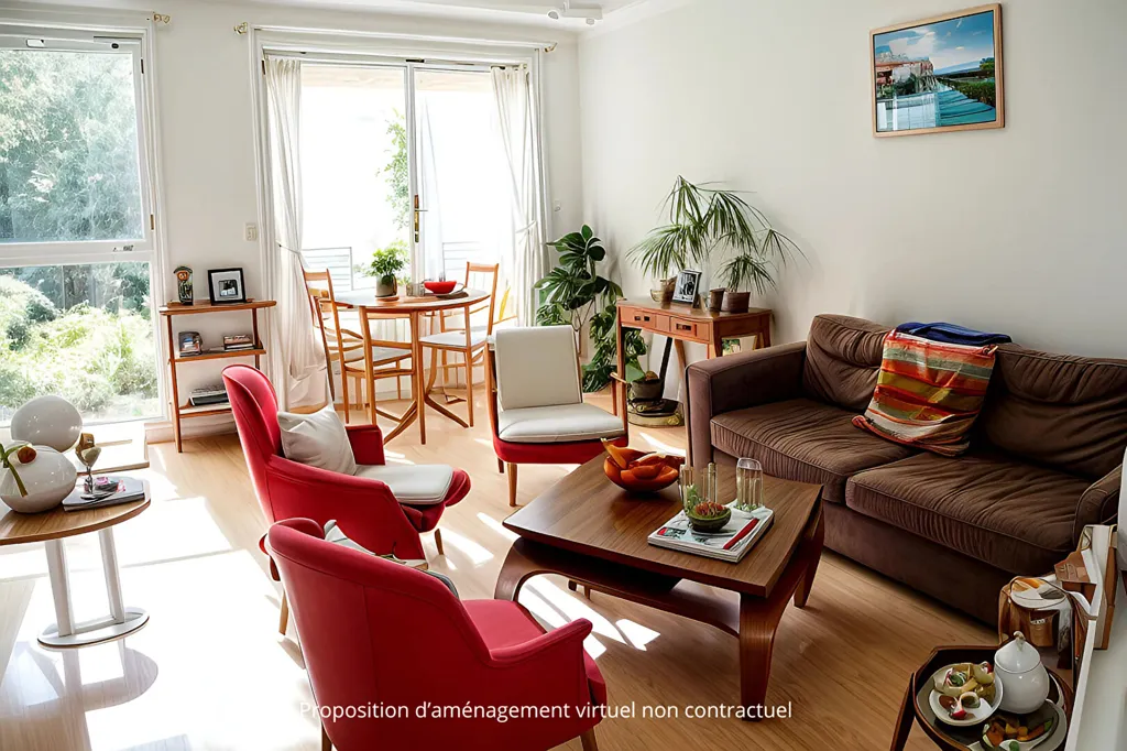 Séjour - Appartement Lumineux avec Balcon à Saint-Nazaire