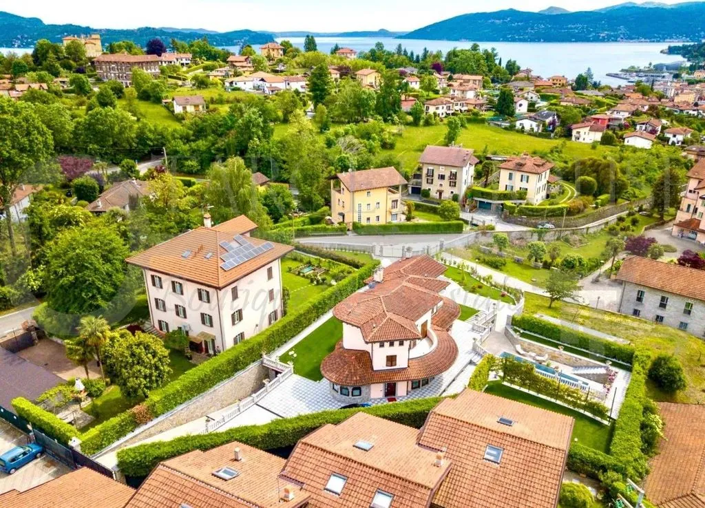 Vue aérienne - Lakefront Villa with Private Garden in Verbania