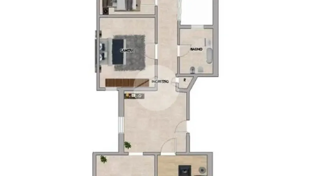Plaan - Apartment with Balcony in Palermo's Historic Centre