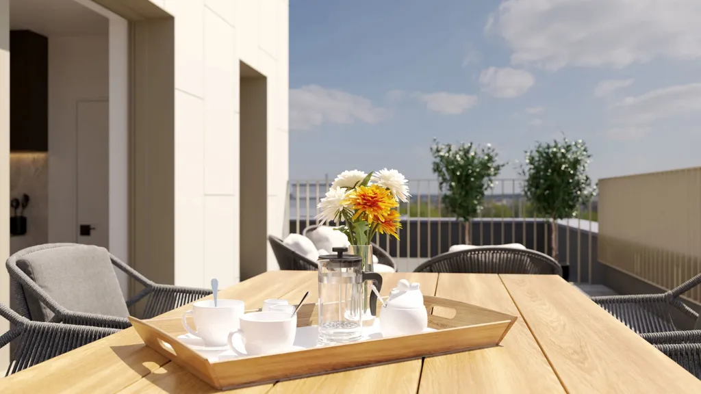 Terrasse - Penthouse Neuf avec Terrasse à Evere