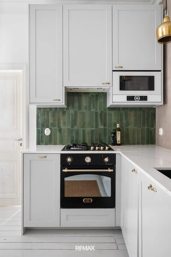 Kitchen - Renovated Apartment with Sauna in Helsinki