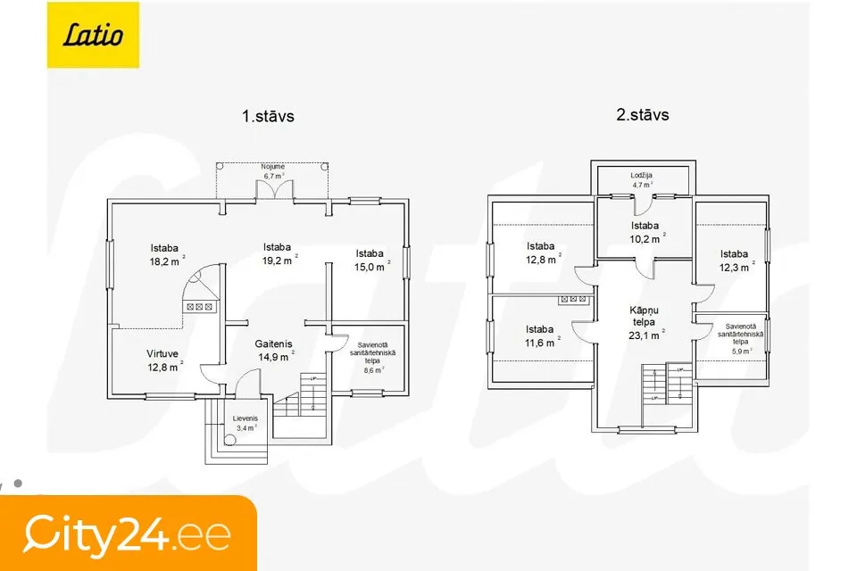 Plan - Wooden Cottage with Lake View in Cēsis District