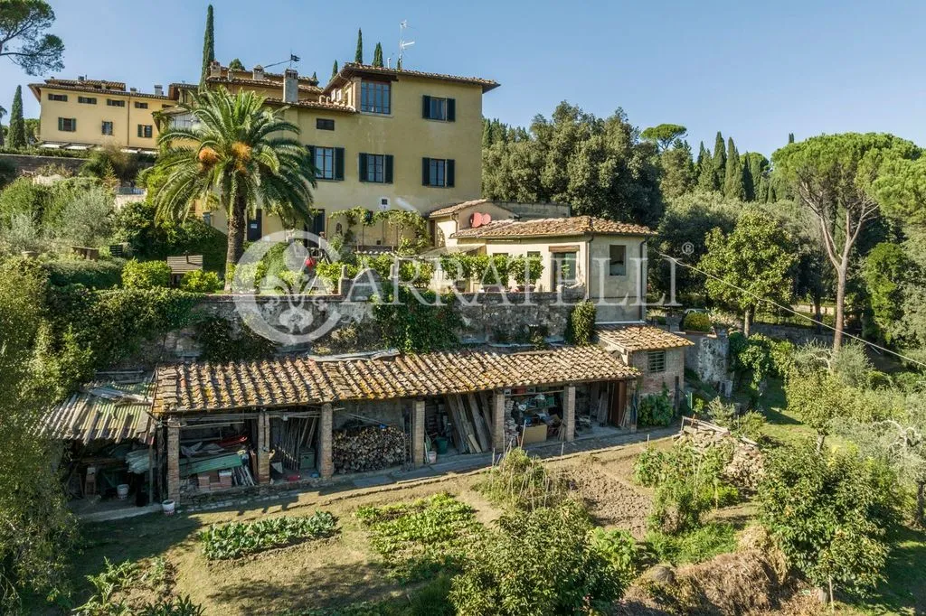 Vue aérienne - Historic Villa with Private Park in Florence