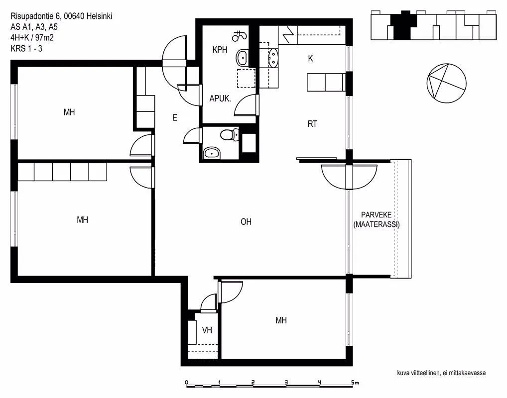 Plan - Apartment with Balcony in Oulunkylä, Helsinki