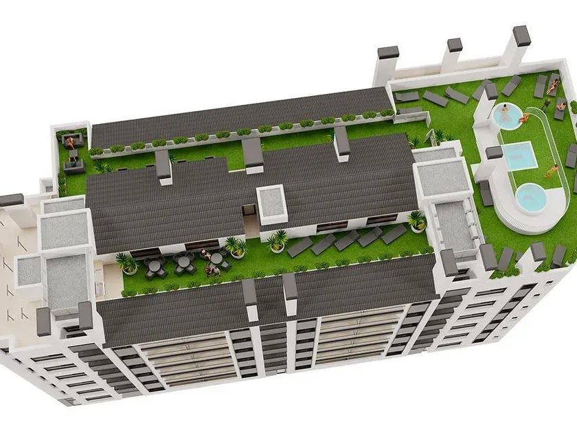 Aerial - Modern Flat with Gym and Spa in Castellón