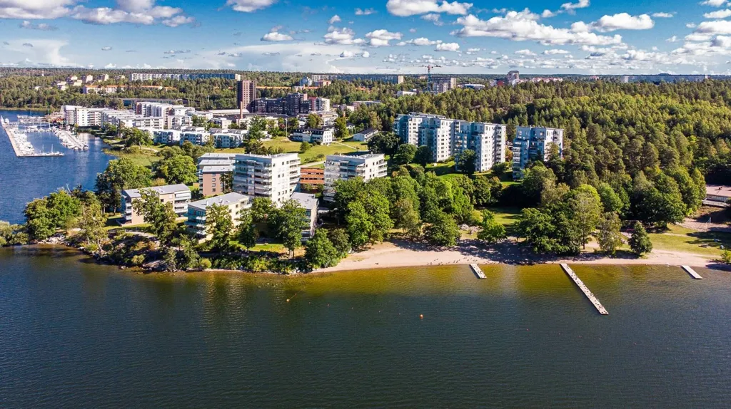 Vue aérienne - Apartment with Balcony in Kallhäll