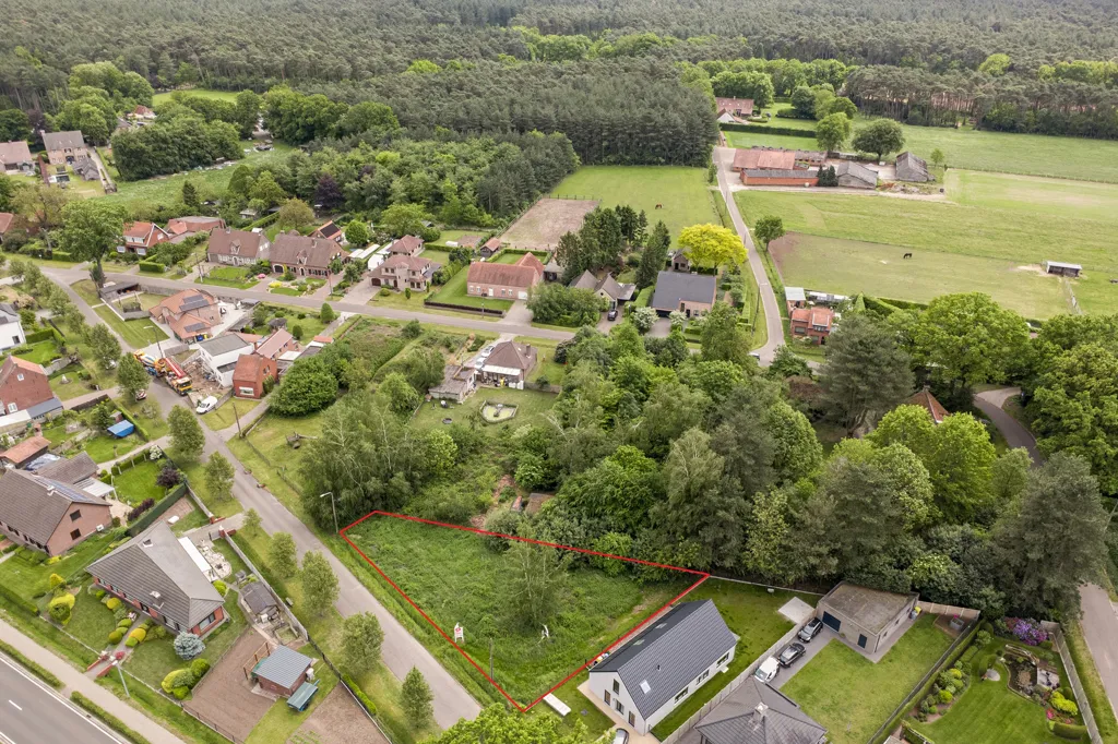 Vue aérienne - Terrain à Bâtir avec Vue Impressionnante à Lichtaart