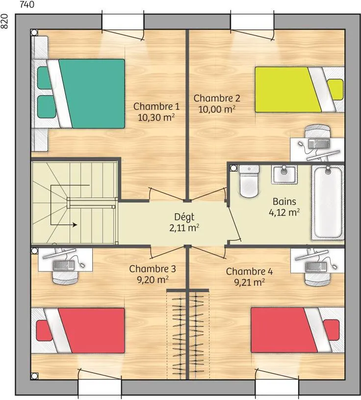 Plaan - New 6-Piece House with Garden in Mandeville