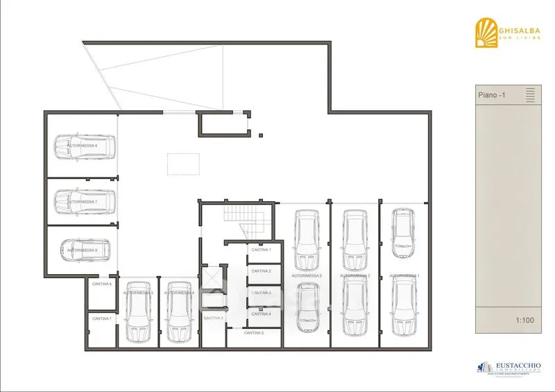 Plaan - Modern Apartment with Terrace in Ghisalba
