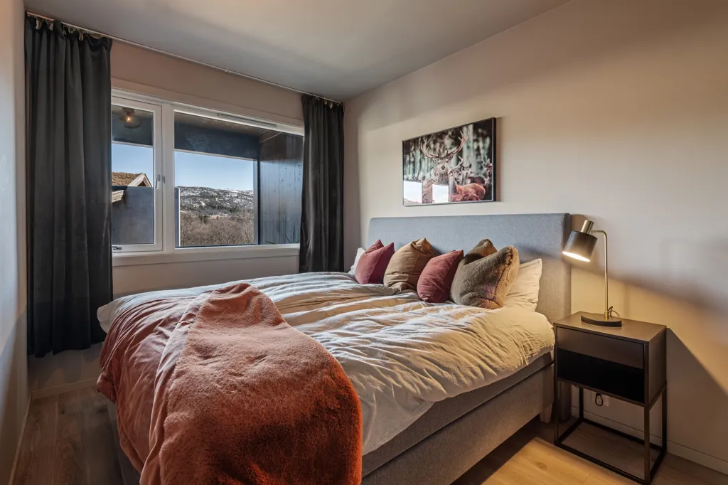 Bedrooms - Modernised Apartment with Terrace in Geilo