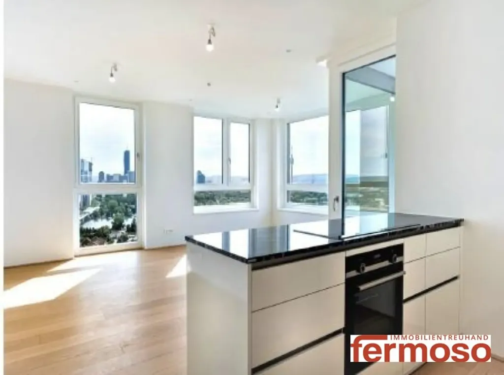 Köök - Luxury Penthouse with Rooftop Pool in Donaustadt