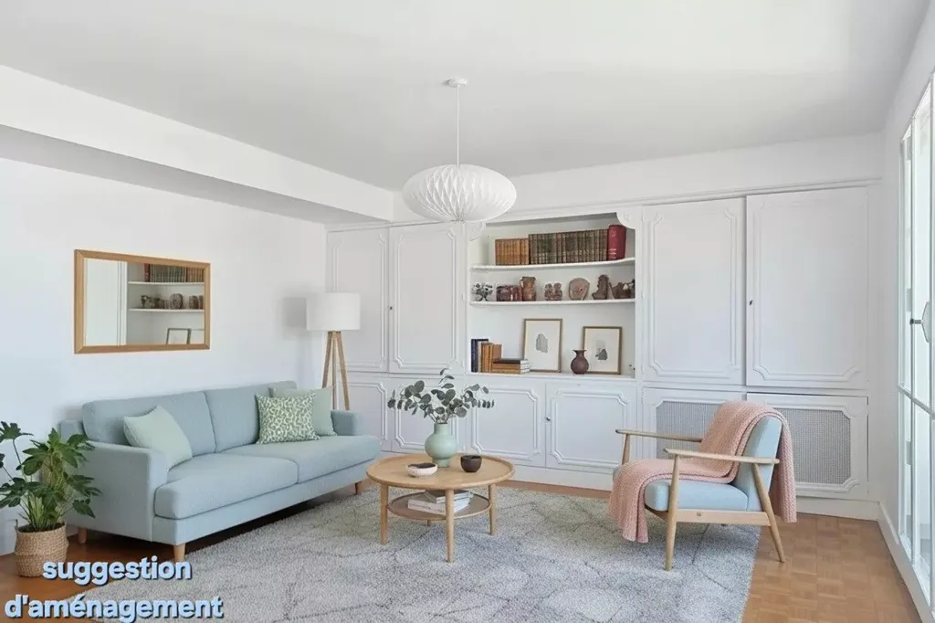 Séjour - Appartement Lumineux sans Vis-à-Vis au 13e Arrondissement de Paris