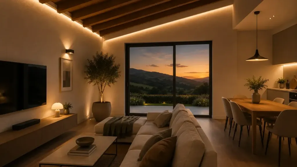 Living Room - New Villa with Mountain View in Talignano